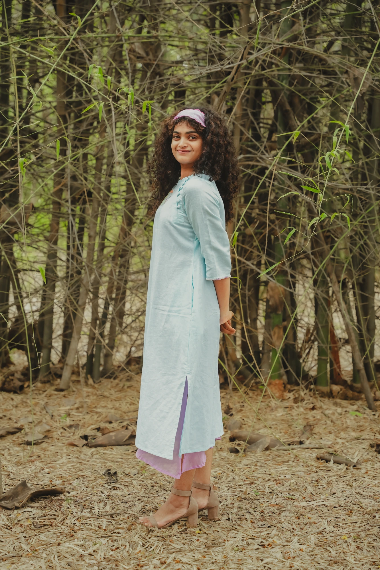 Ocean Serenity Linen kurta set.