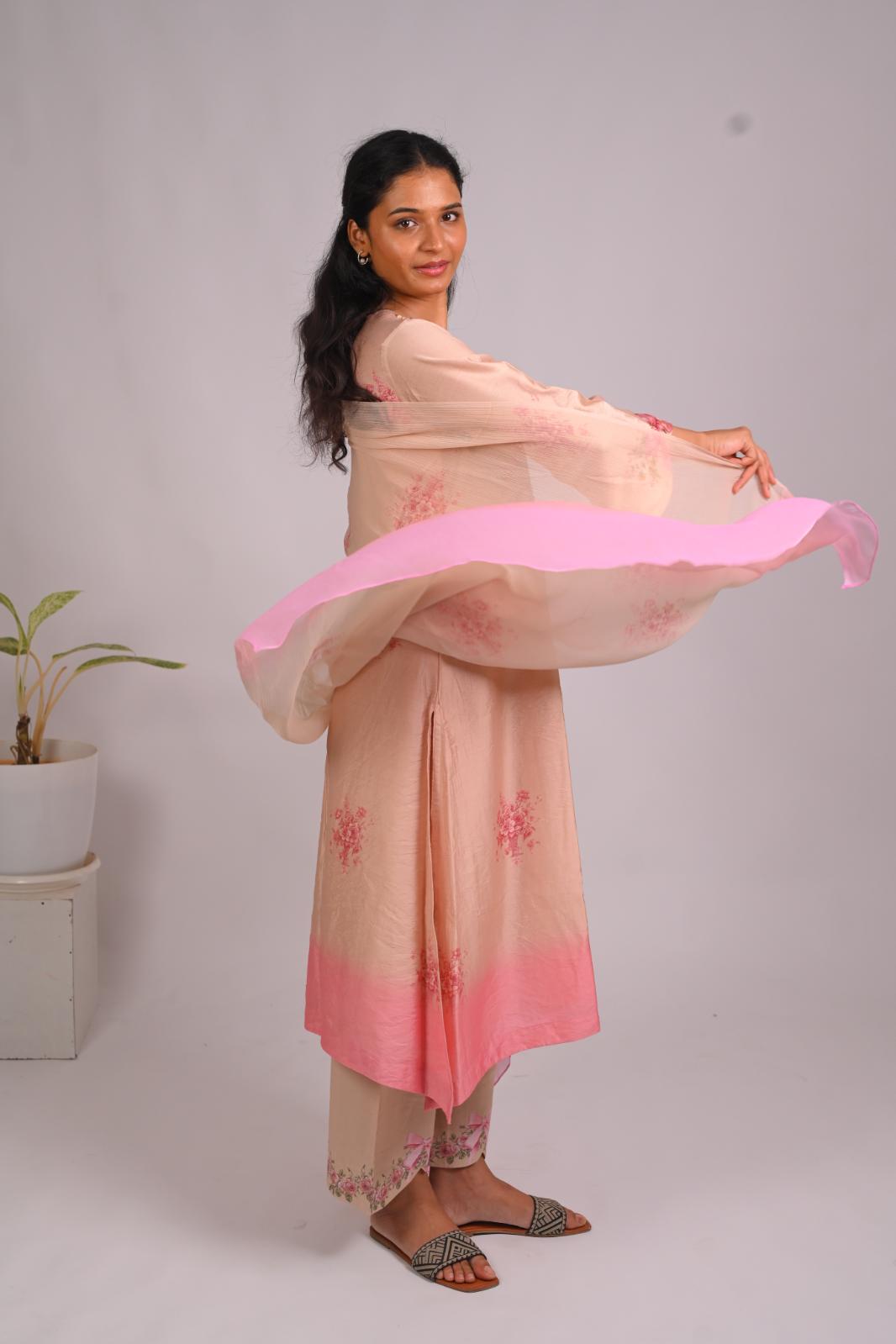 Clementine Whispers Dupatta