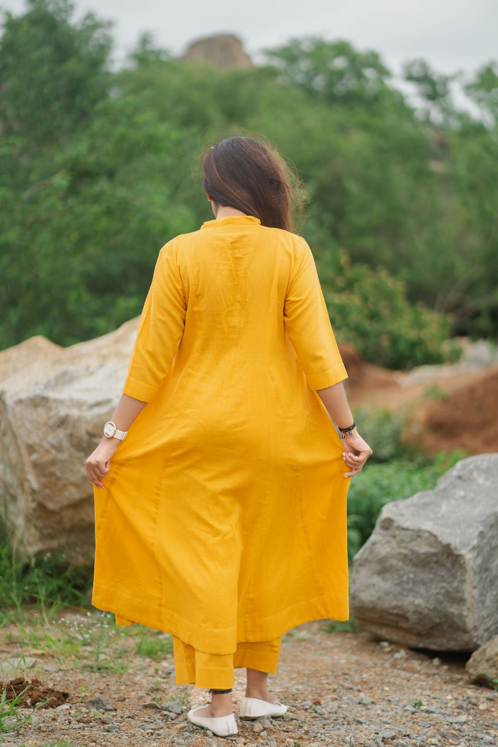 Golden Marigold Cotton kurta