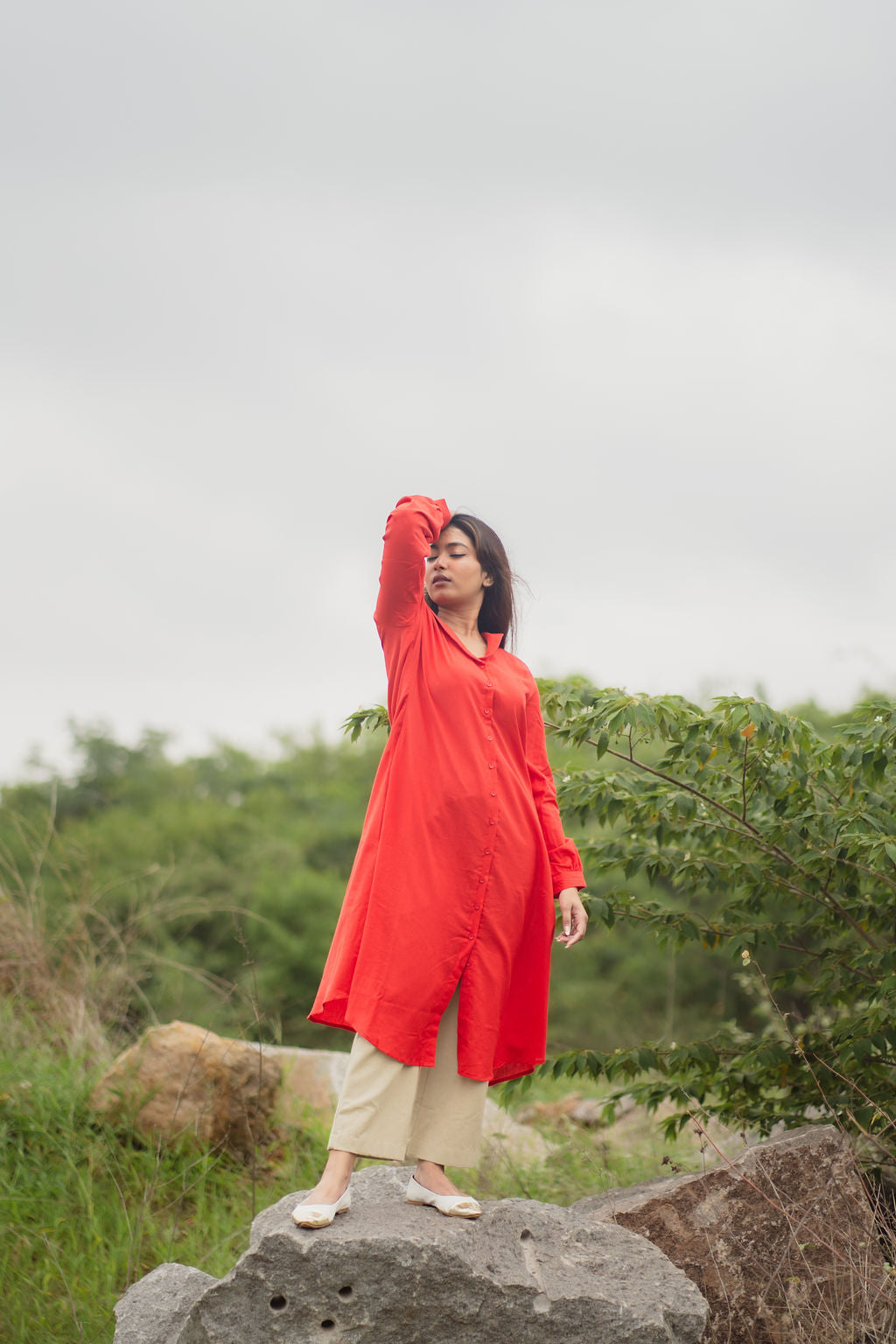 Red kurta
