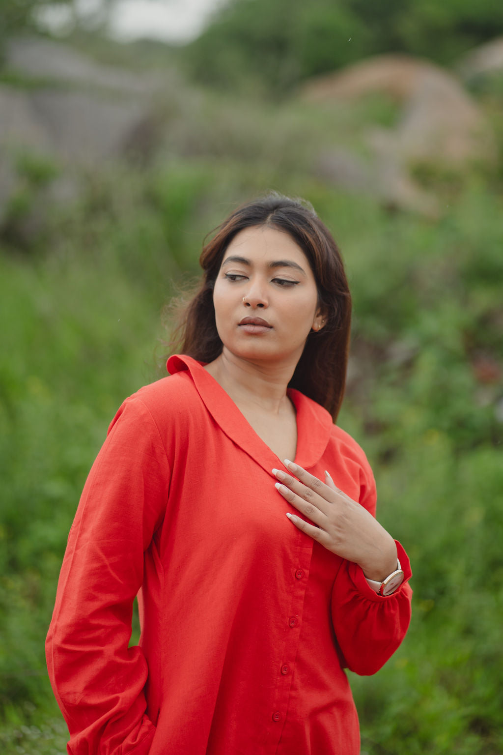 Red kurta