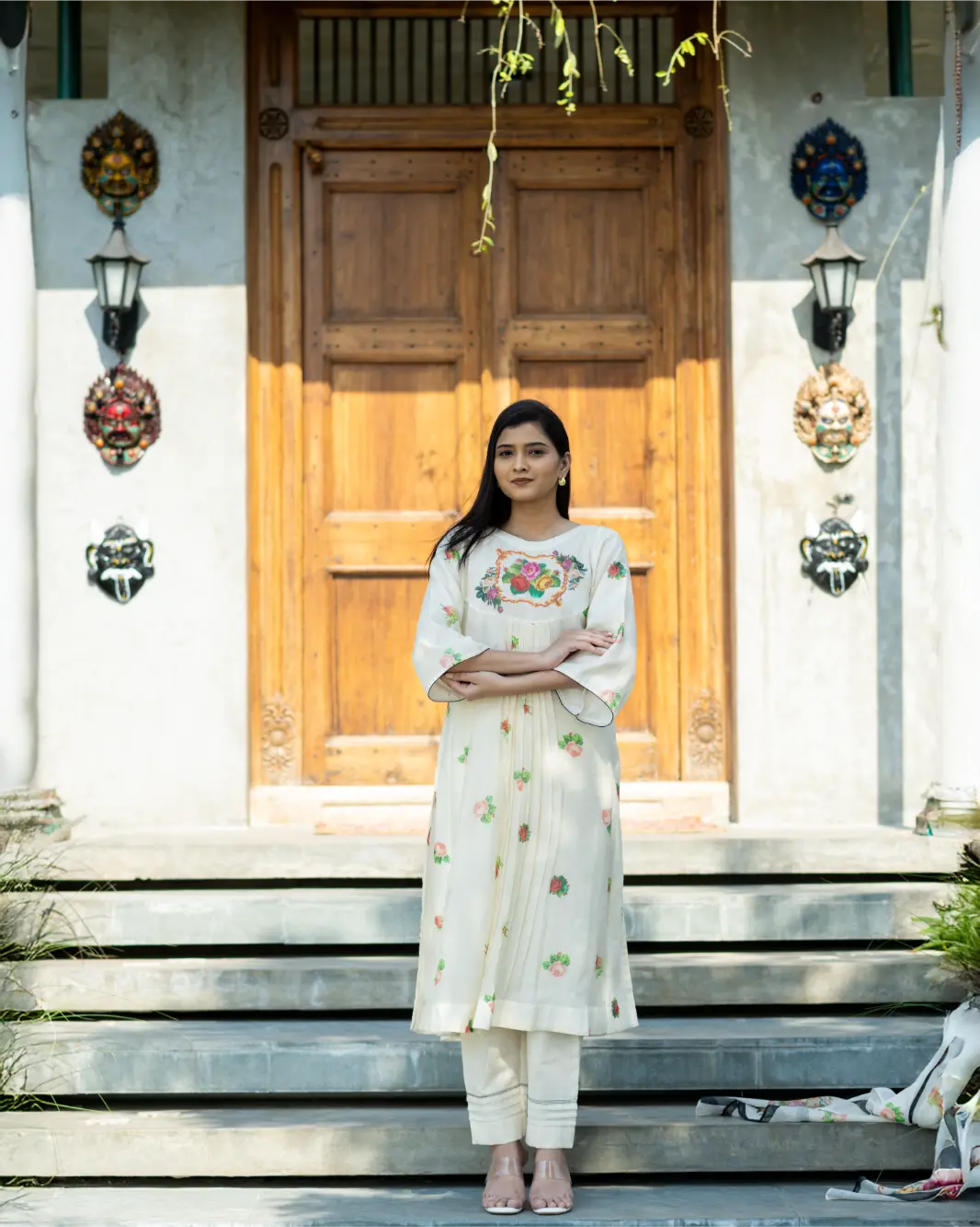 Ivory Blossom Kurta Set