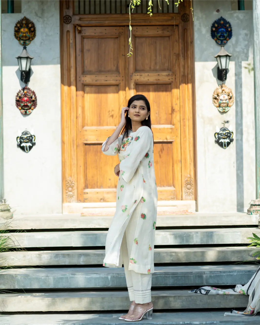 Ivory Blossom Kurta Set