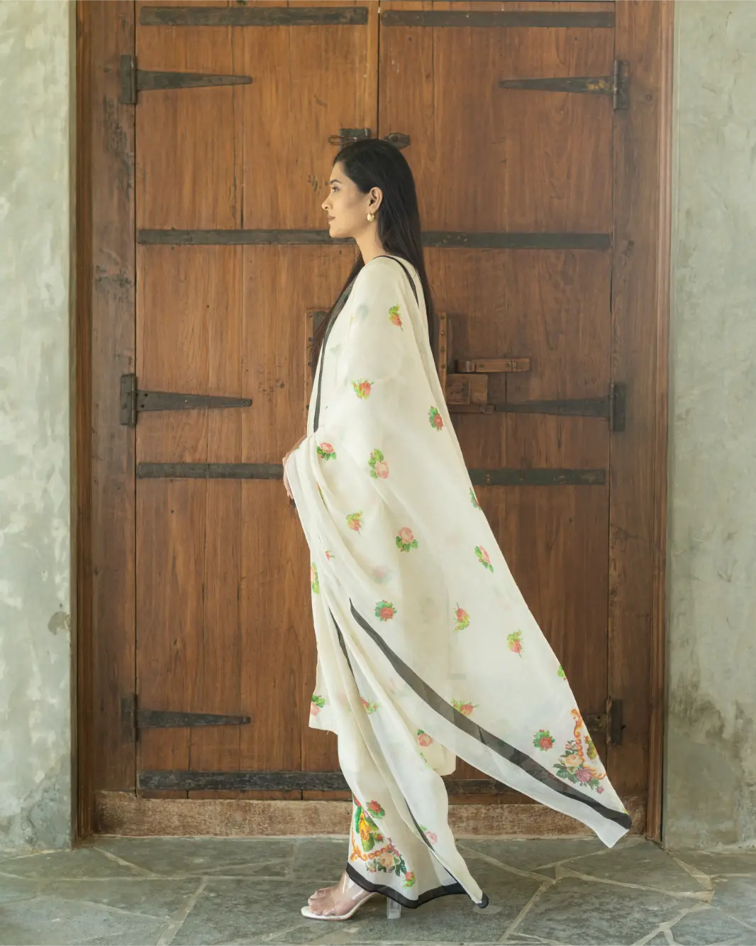 Ivory Blossom Dupatta