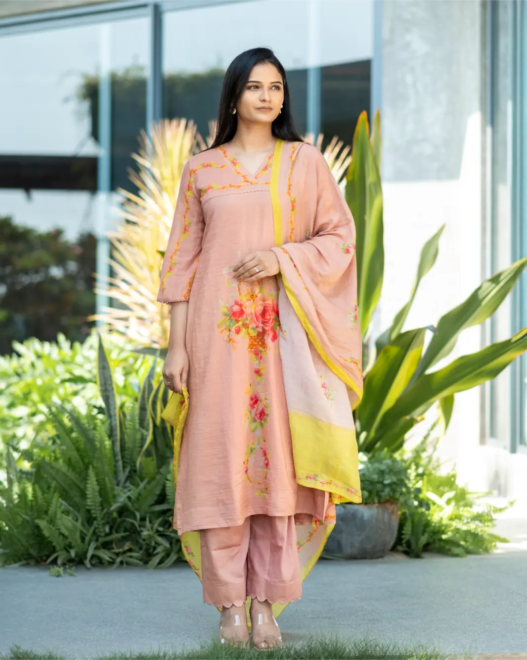 Crimson Vine Kurta Set