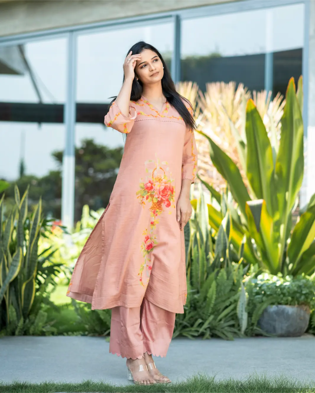 Crimson Vine Kurta Set