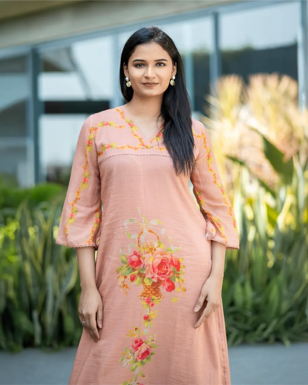 Crimson Vine Kurta Set