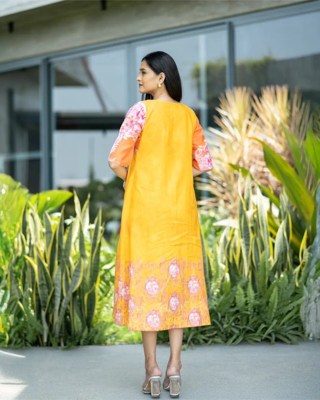Electric Sorbet Printed Linen Dress