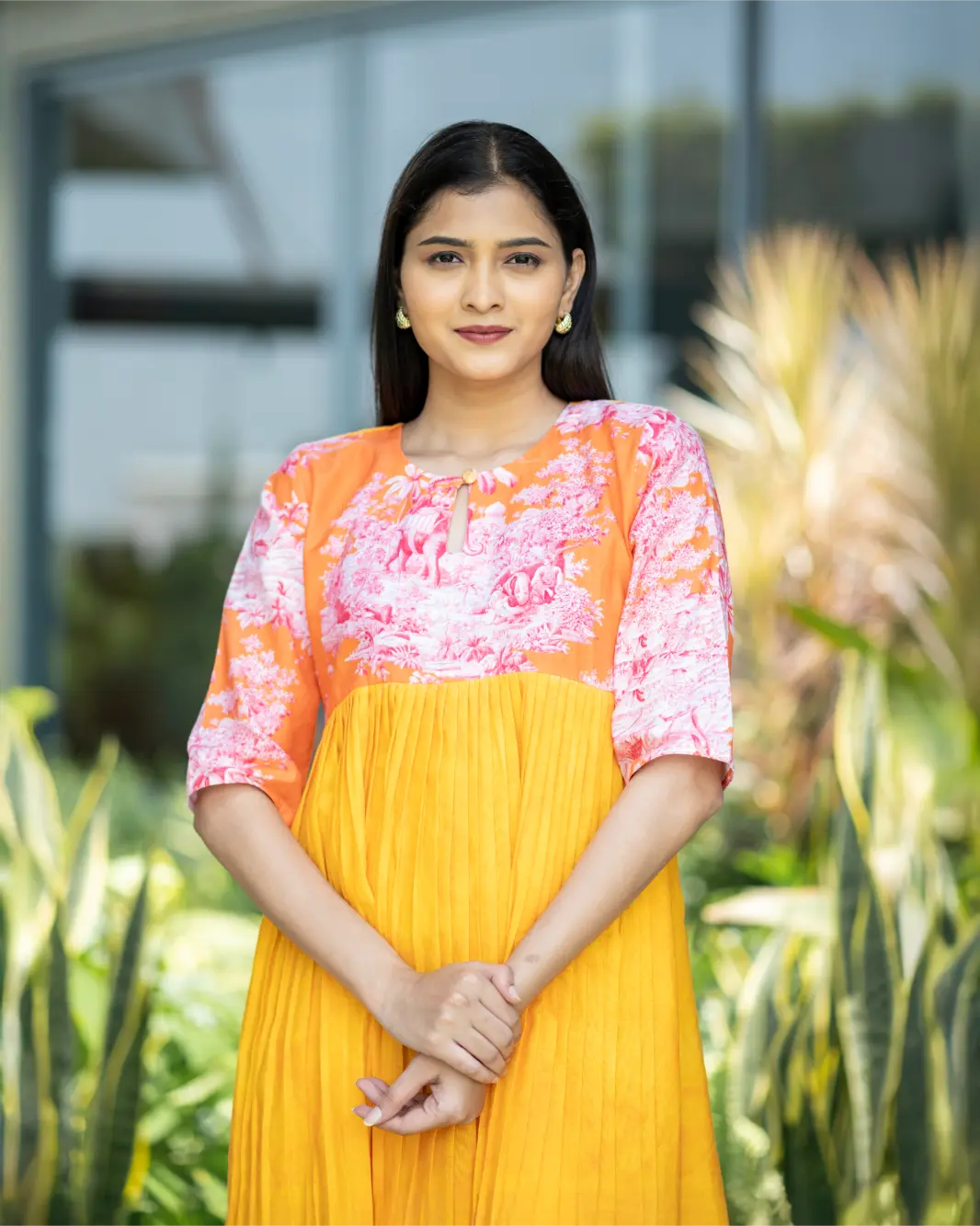 Electric Sorbet Printed Linen Dress