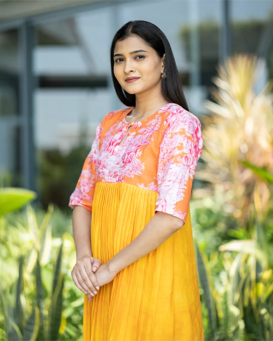 Electric Sorbet Printed Linen Dress