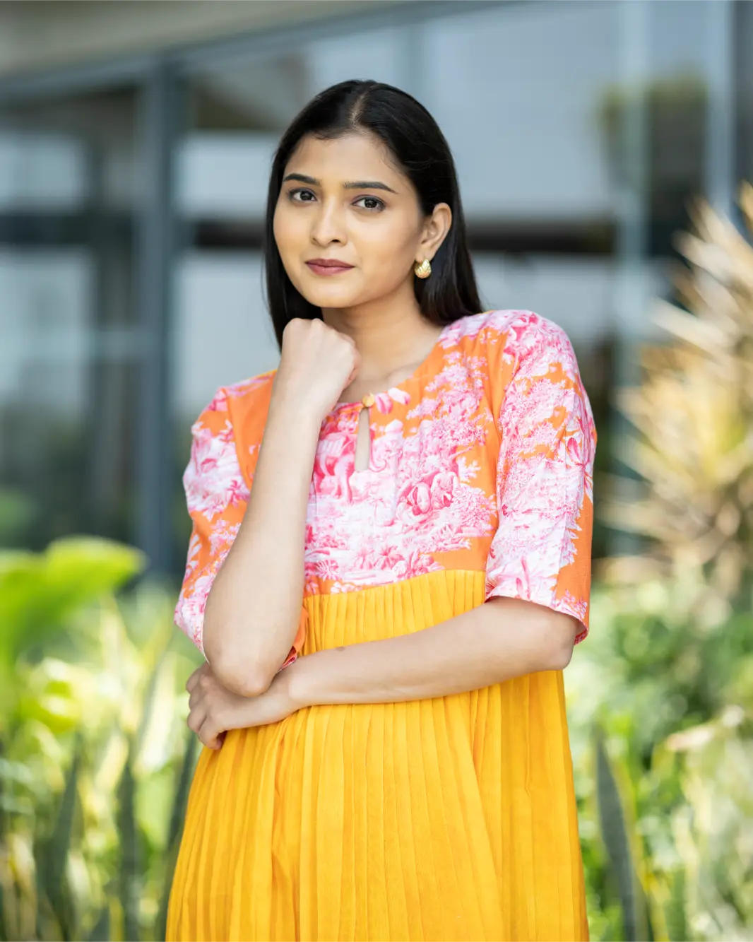 Electric Sorbet Printed Linen Dress