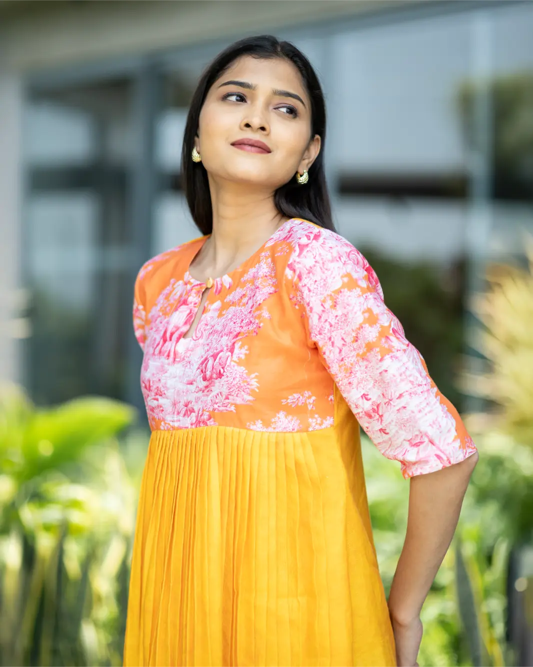 Electric Sorbet Printed Linen Dress