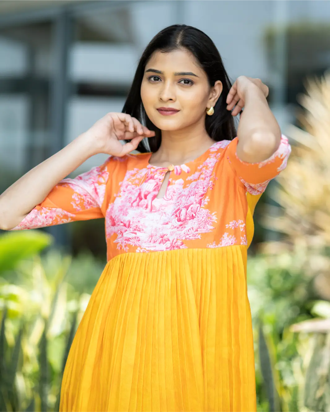 Electric Sorbet Printed Linen Dress