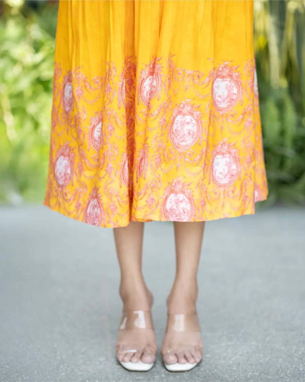 Electric Sorbet Printed Linen Dress