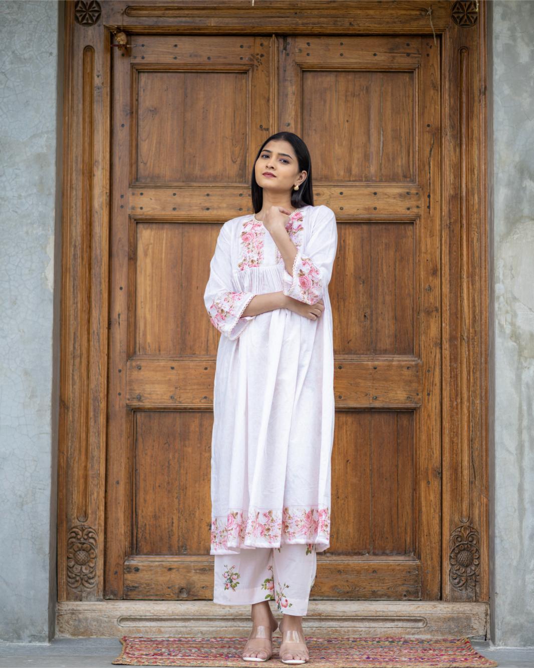 Frosted Roses Kurta Set