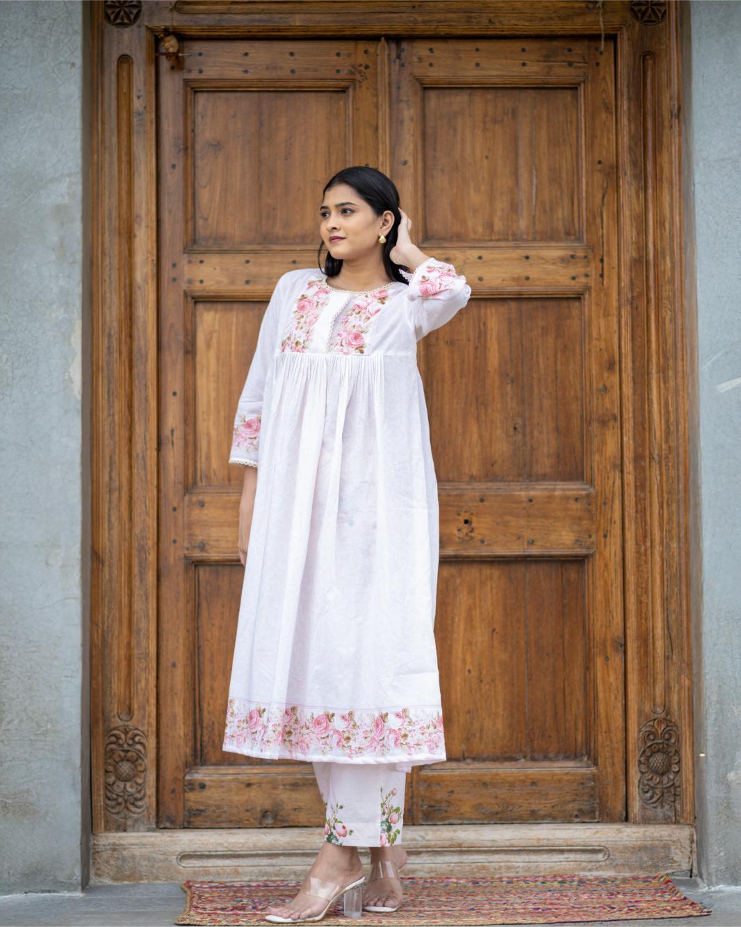 Frosted Roses Kurta Set