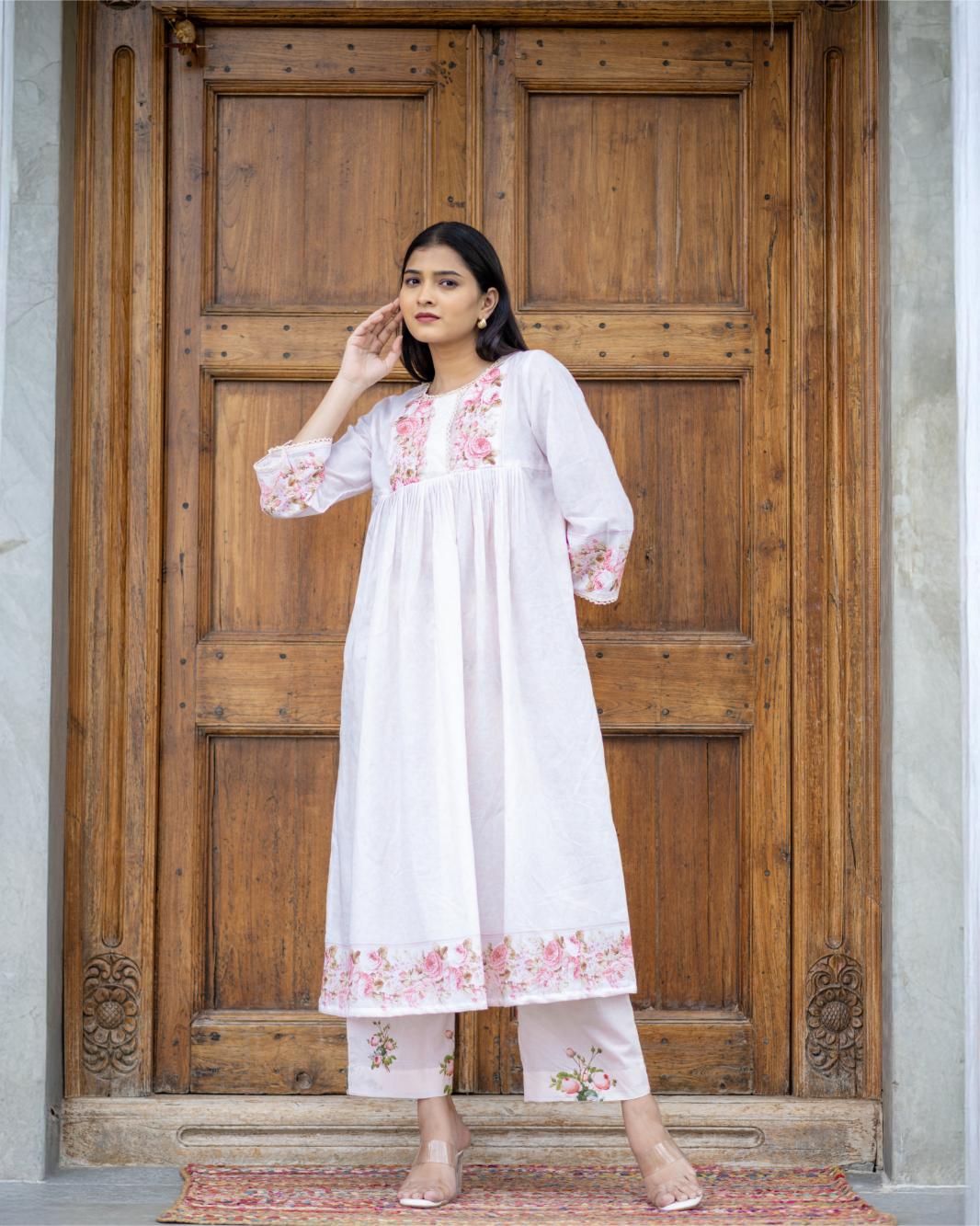 Frosted Roses Kurta Set