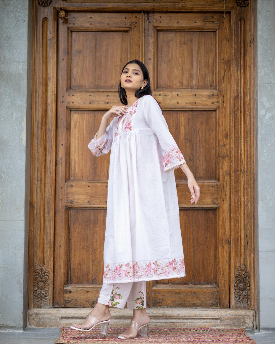Frosted Roses Kurta Set