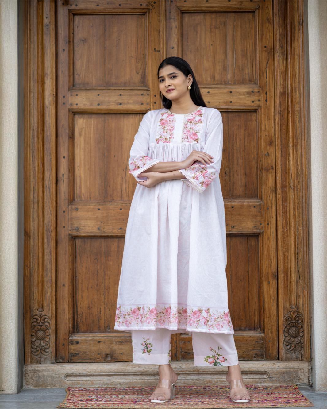Frosted Roses Kurta Set