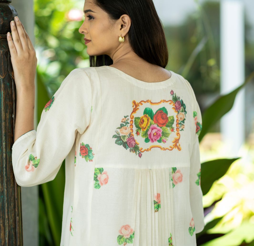 Ivory Blossom Kurta
