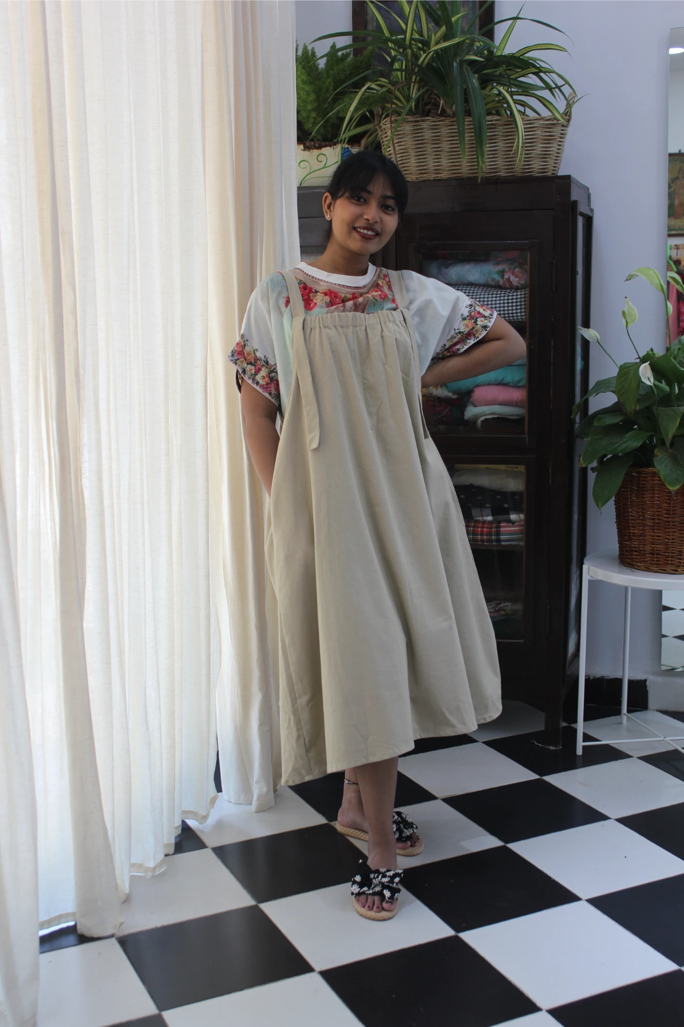 Japanese floral T shirt dress