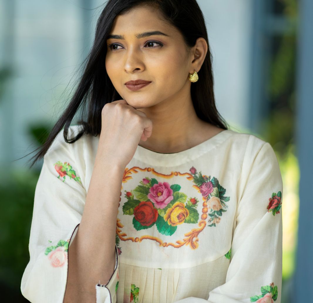 Ivory Blossom Kurta