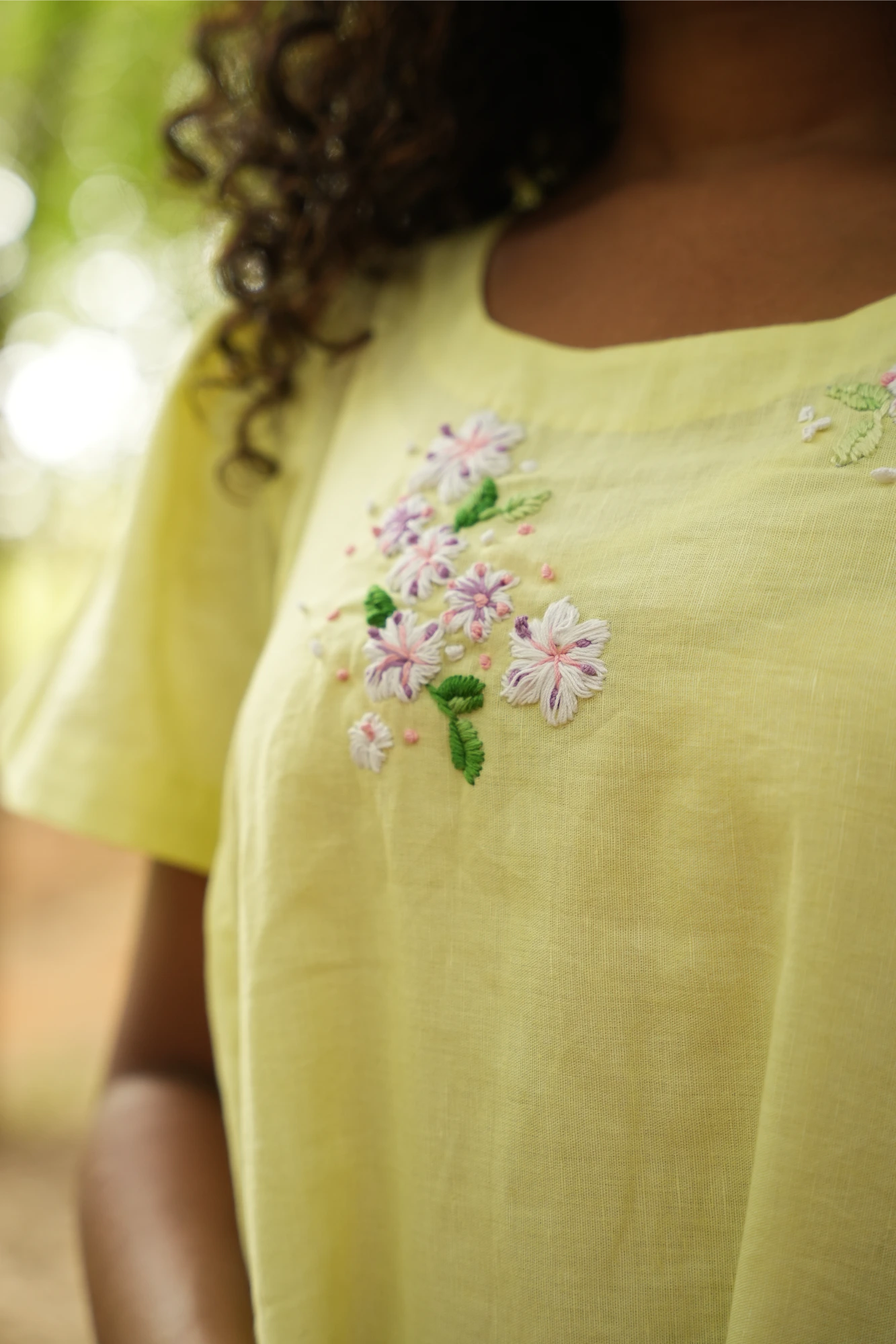 Sunlit Serenity Linen Dress.