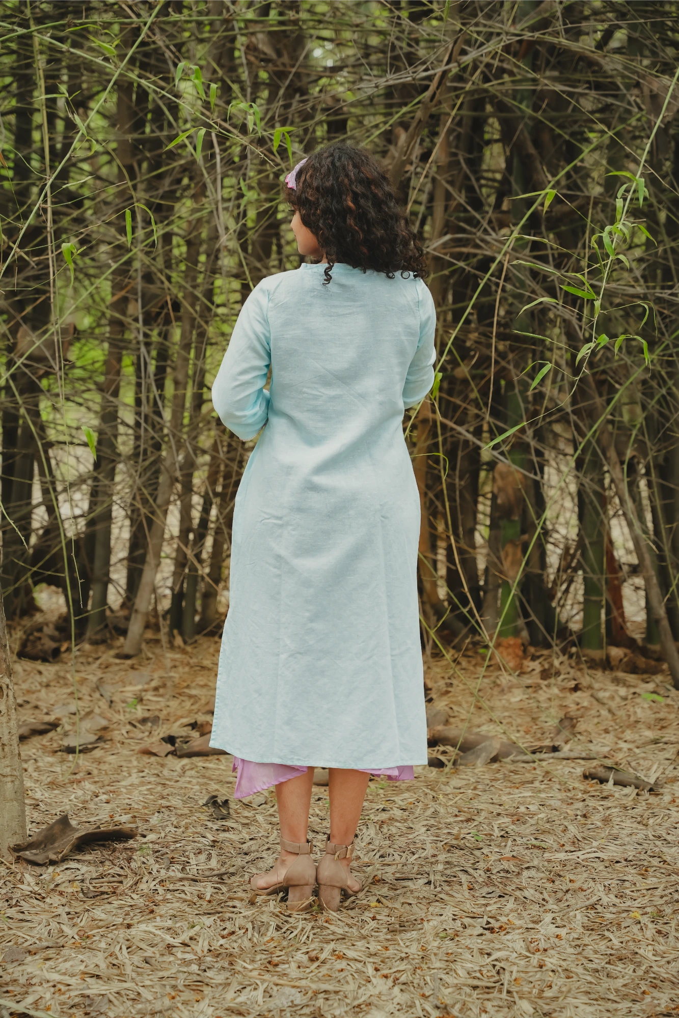 Ocean Serenity Linen kurta