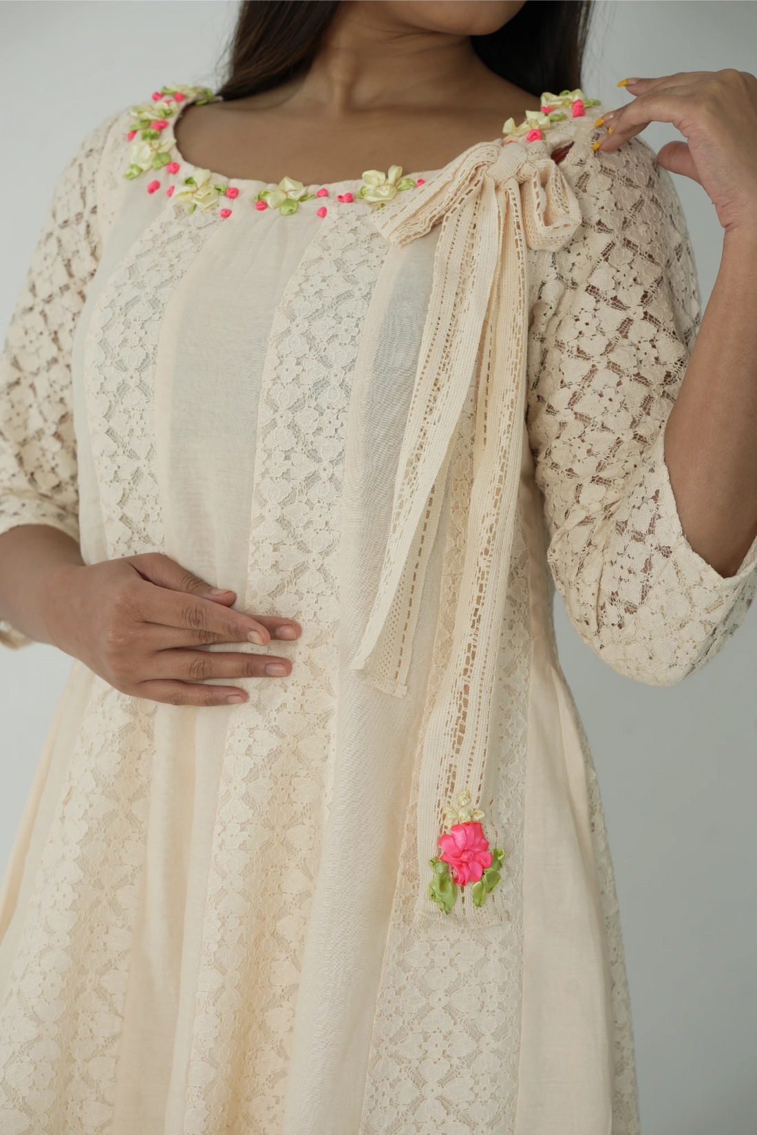 peachy candy kurta