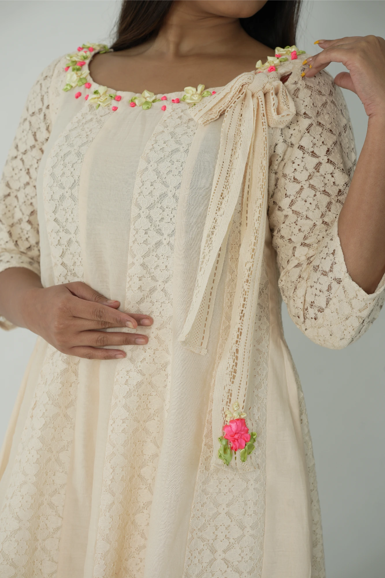 peachy candy kurta