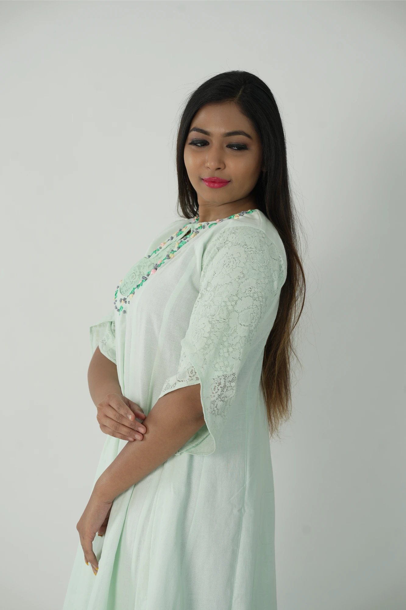 Pastel green kurta