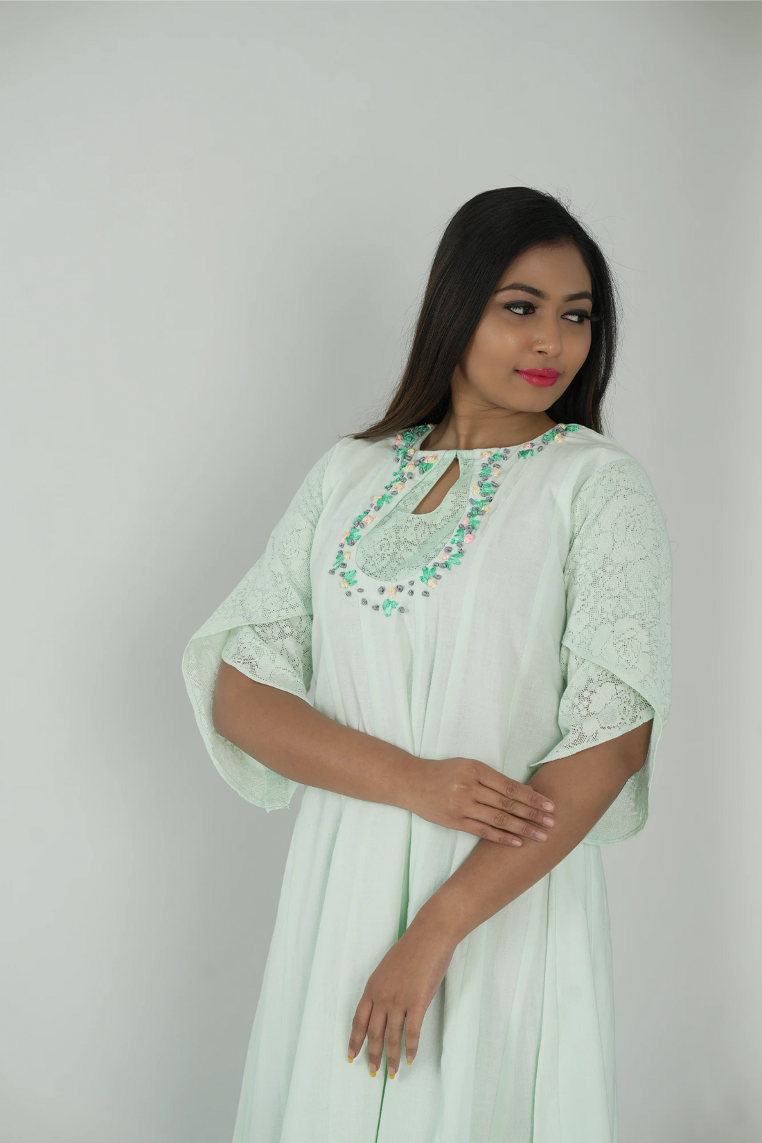 Pastel green kurta