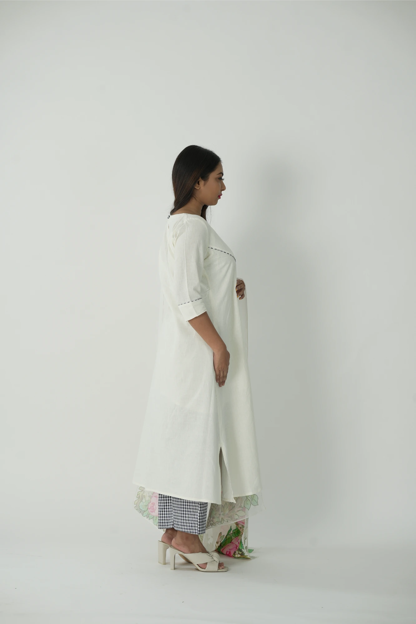 swan white kurta set