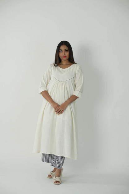 swan white kurta set