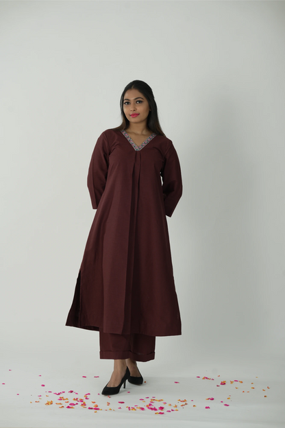 Brown kurta set (co-ord set)