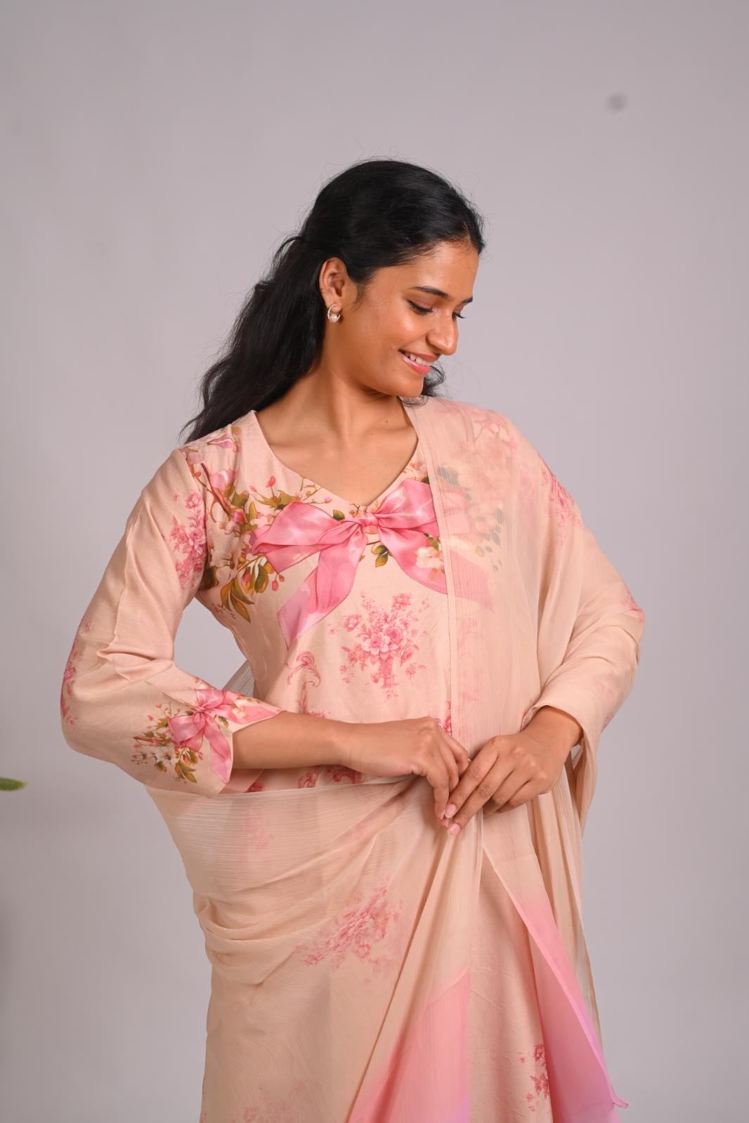 Clementine Whispers  Dupatta