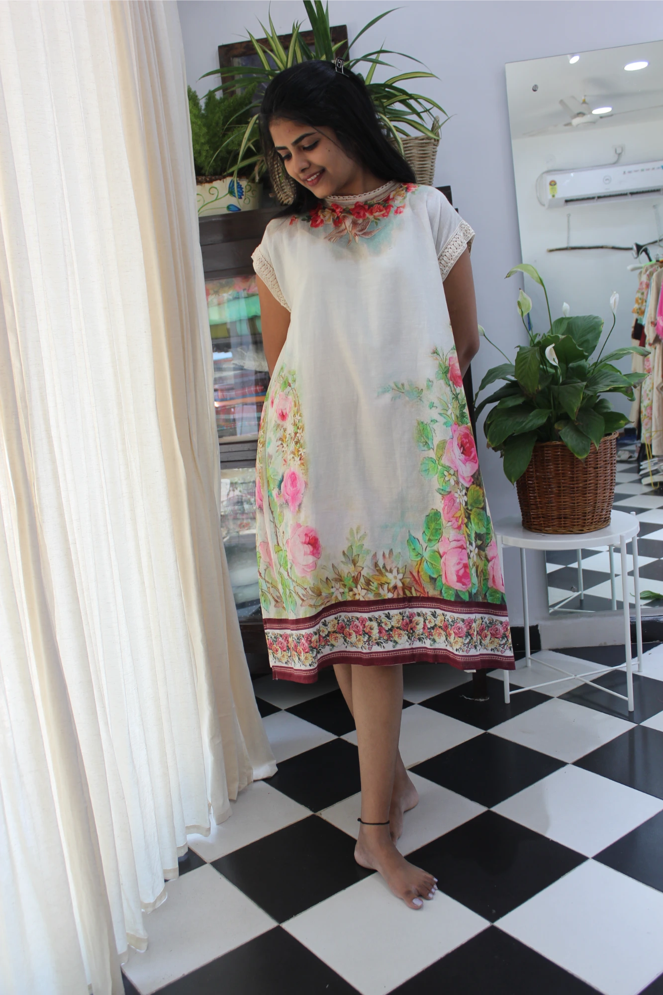 Japanese floral long kurta