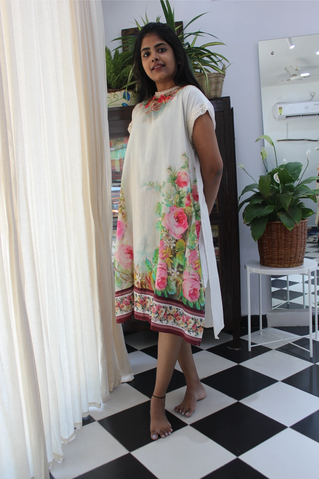 Japanese floral long kurta