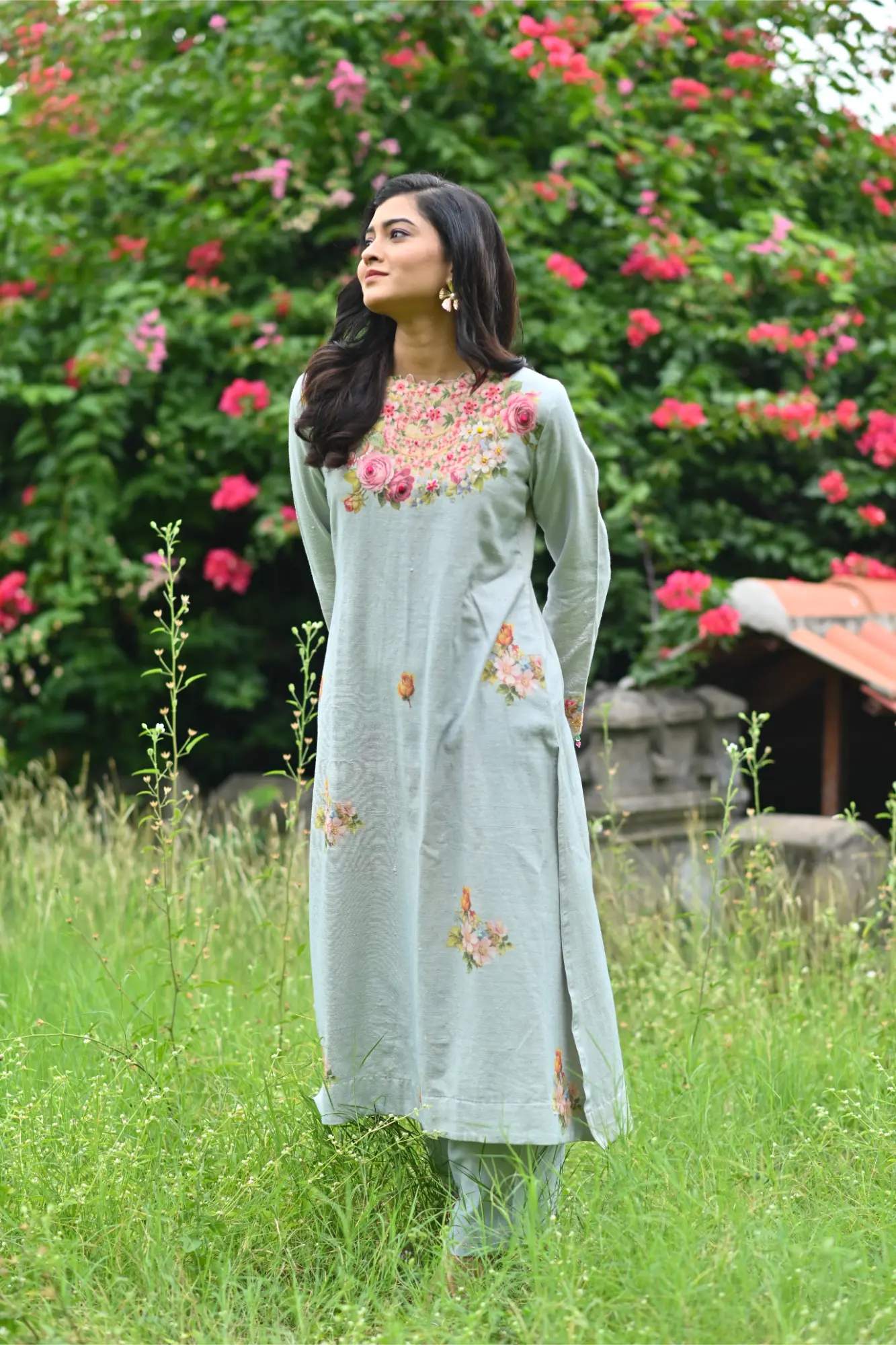 Florals in the Mist kurta