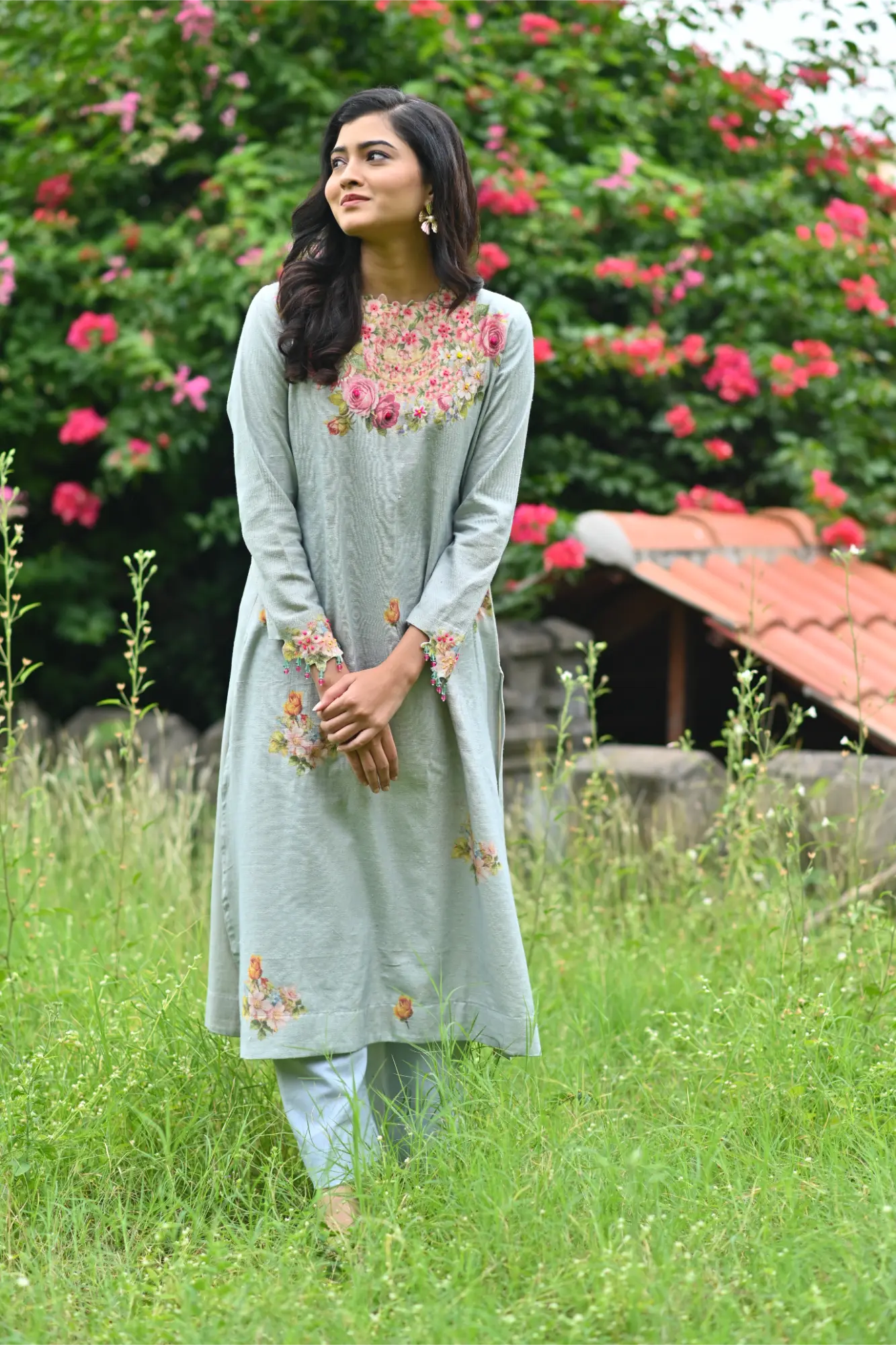 Florals in the Mist kurta