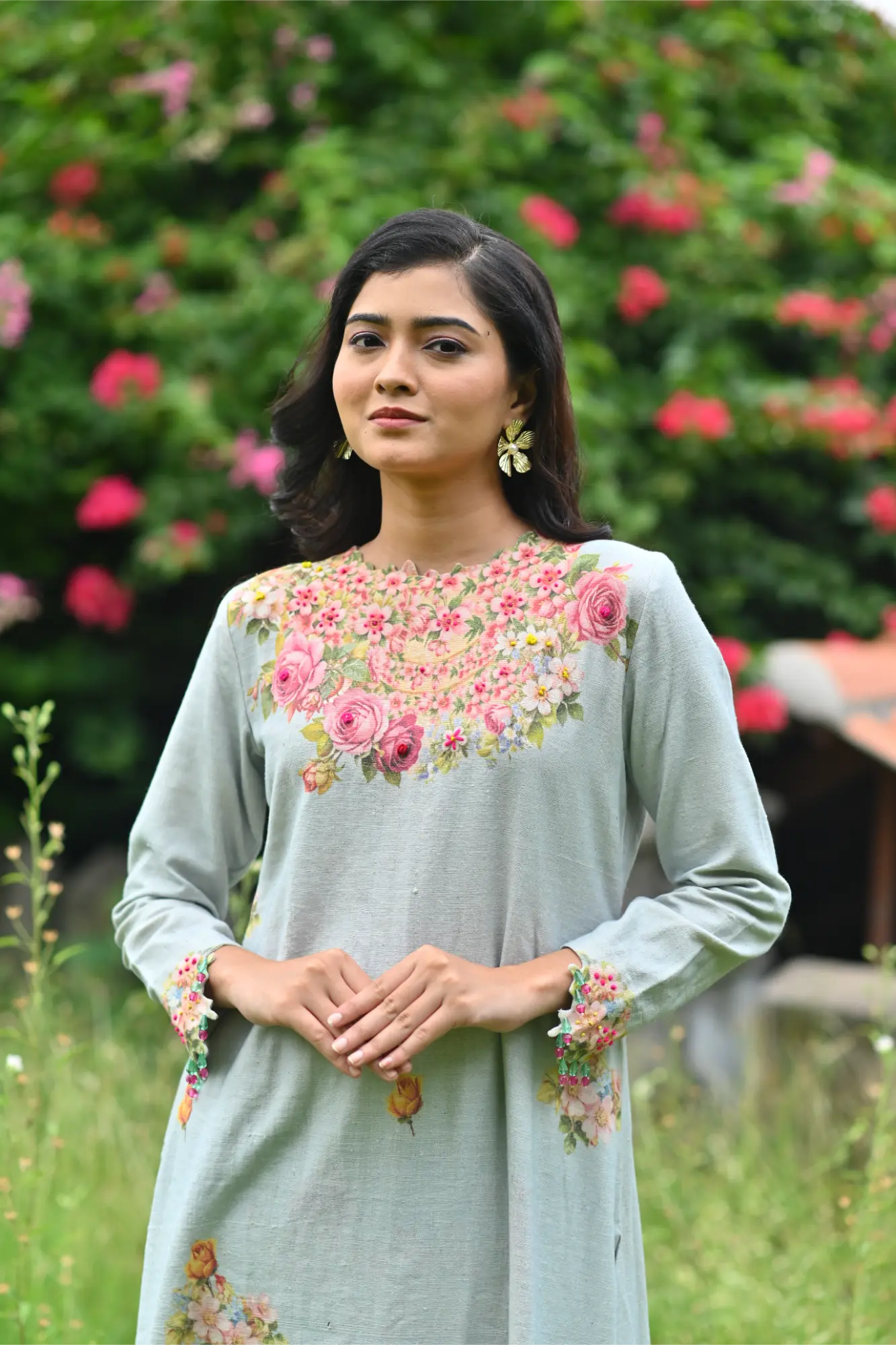 Florals in the Mist kurta