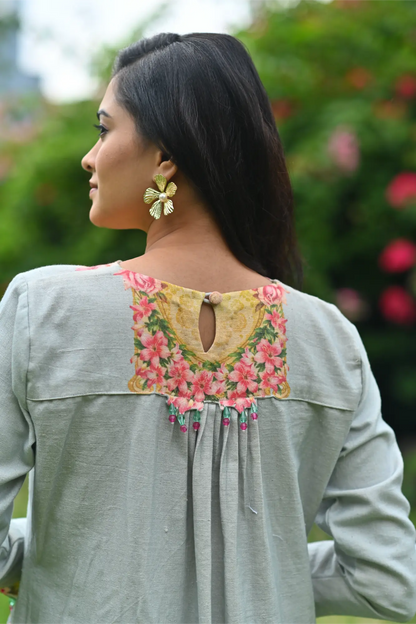 Florals in the Mist kurta