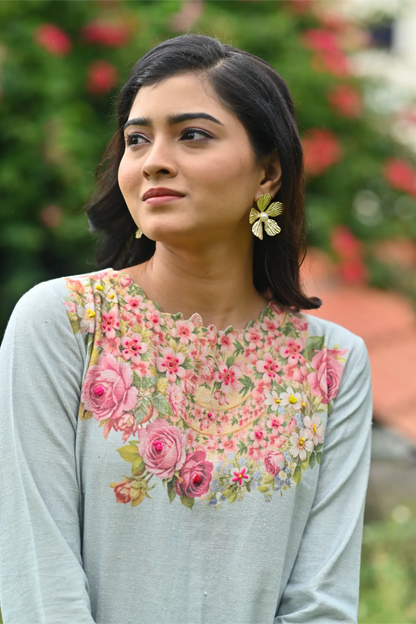 Florals in the Mist kurta