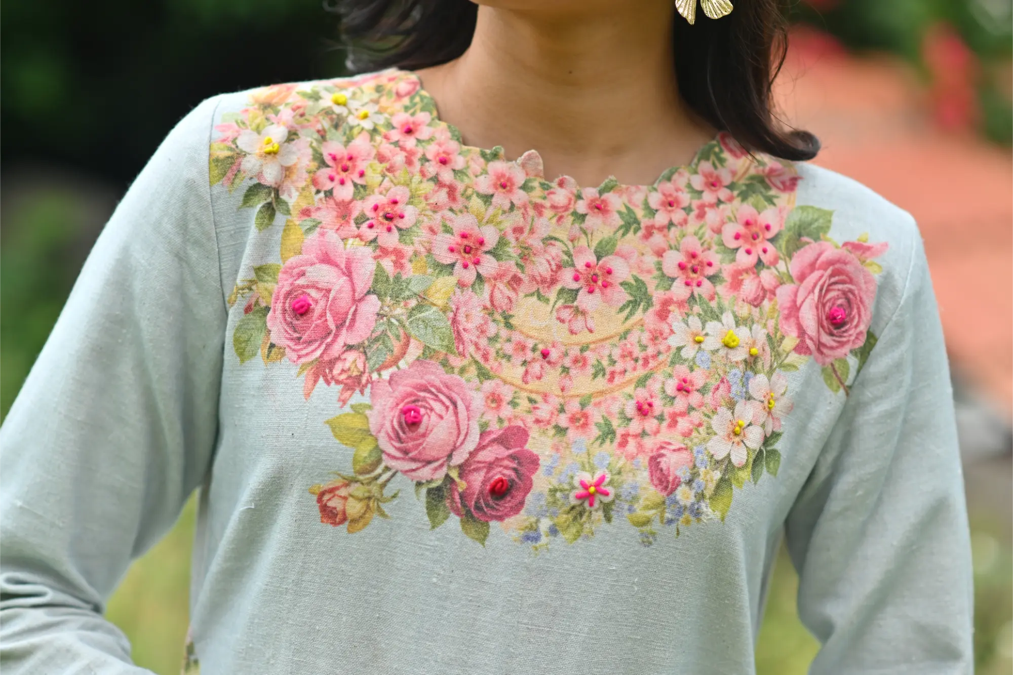 Florals in the Mist kurta