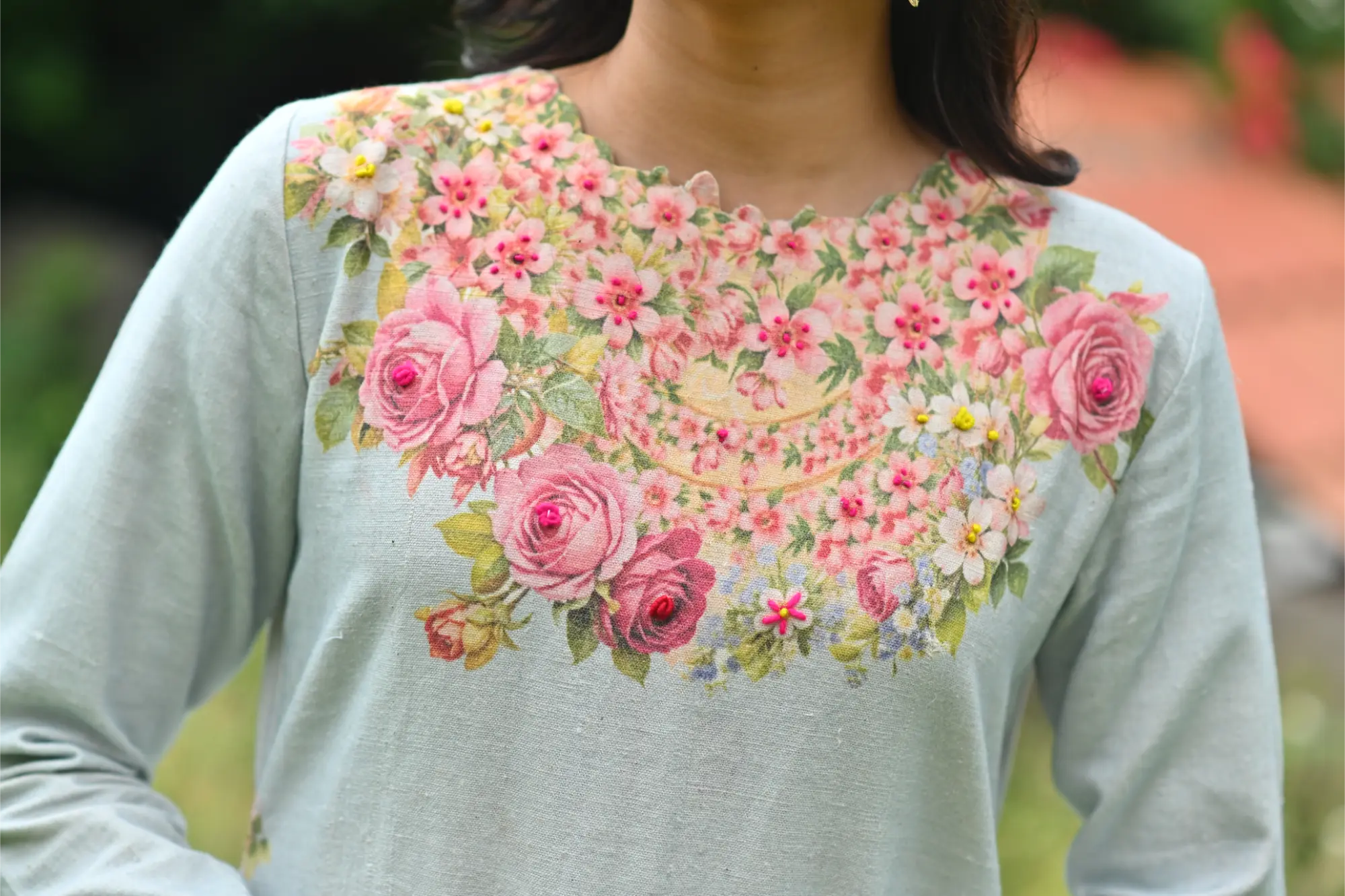 Florals in the Mist kurta