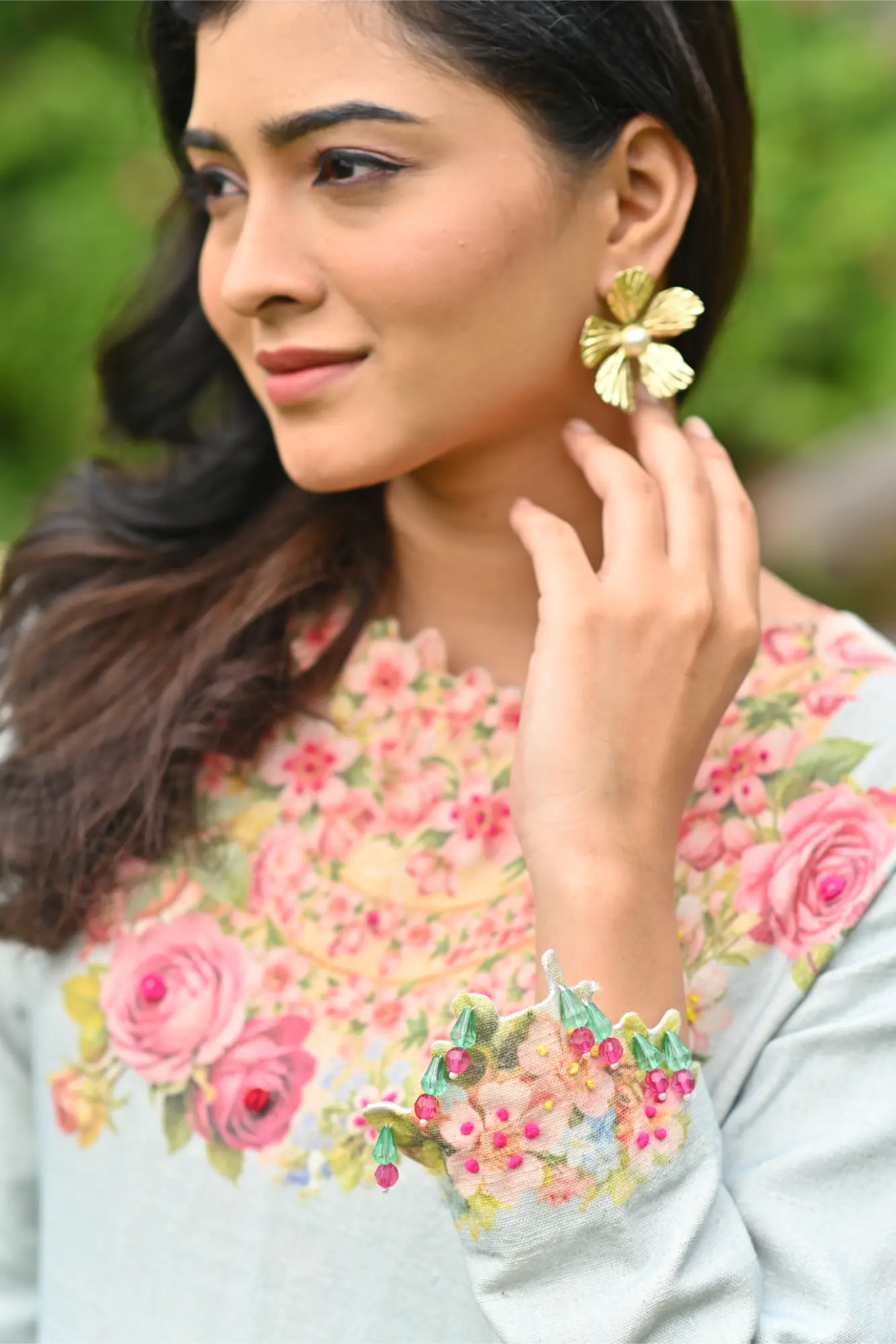 Florals in the Mist kurta