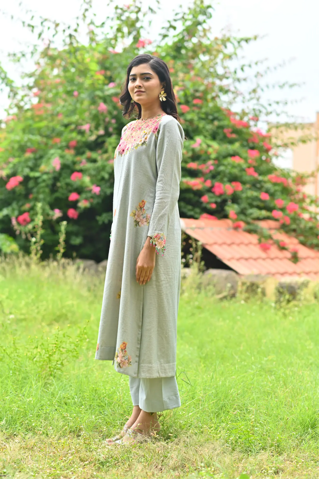 Florals in the Mist kurta