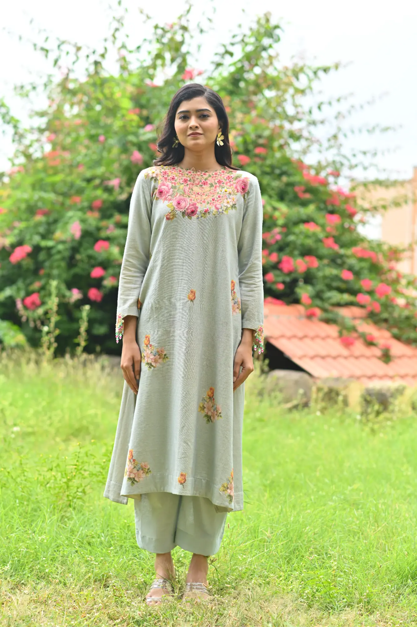 Florals in the Mist kurta