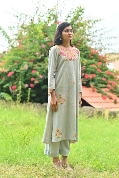 Florals in the Mist kurta