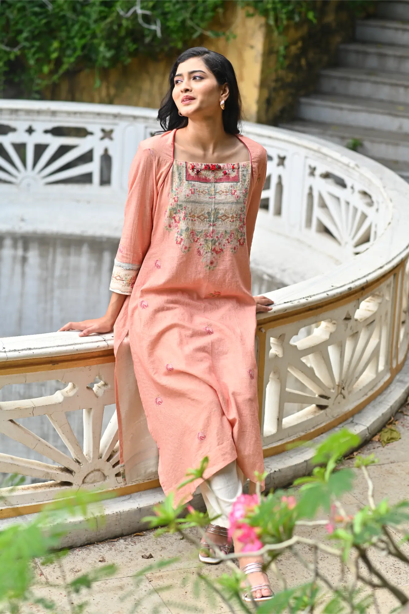 peach Petal Grace kurta